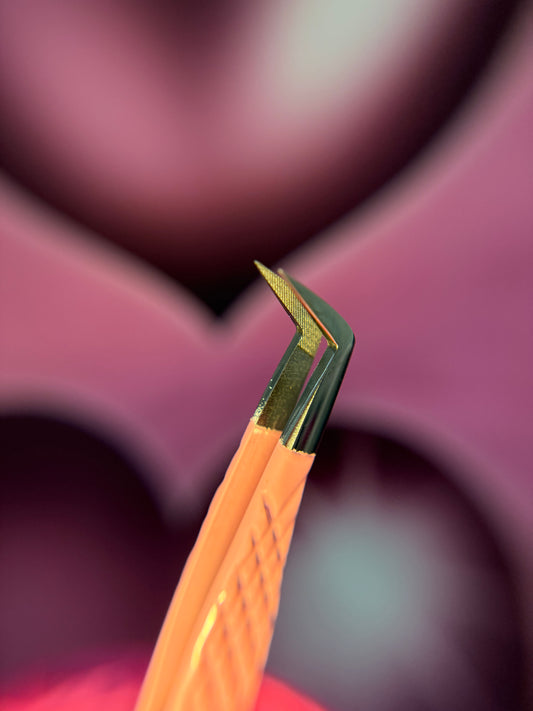 Pink Boot Fiber Tip Tweezer with Charm- Volume Lash Pro Tool